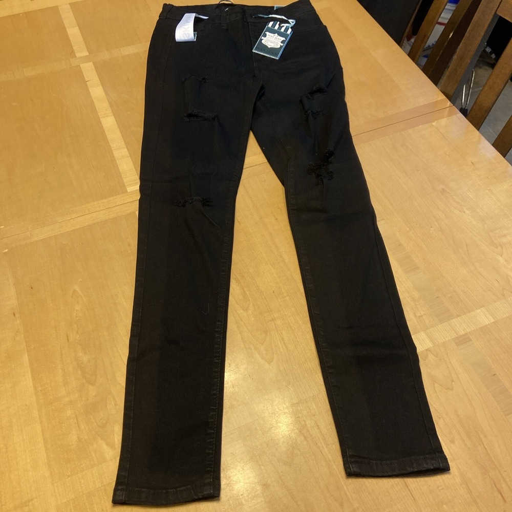 Wax Jeans 9/29 Skinny High Rise Black Women's Distressed
